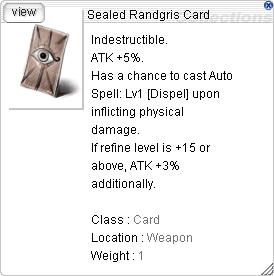 Item - Randgris Card